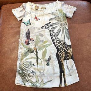 b.fly Shift Dress, Cream & Print, Women's Med